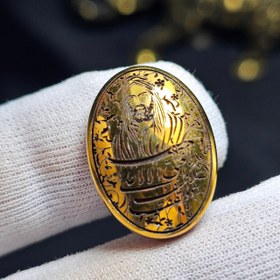 تصویر نگین سنگ حدید صینی معدنی کد 37287 