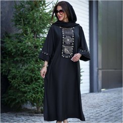 تصویر مانتو زنانه ابروبادی مدل دلارا سایز فری مشکی 