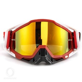 تصویر عینک طوفان و اسکی 100% RACECRAFT Red White درجه یک 