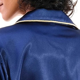 تصویر بلوز بیسیک سرمه ای 