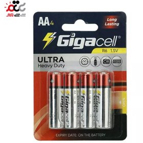 تصویر باتری چهارتایی قلمی Gigacell Ultra Heavy Duty R6 1.5V AA Gigacell Ultra Heavy Duty R6 1.5V AA Battery 4 Of Pack