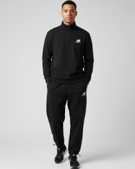 تصویر ست مشکی دورس نیم زیپ و شلوار نیم بگ نیوبالانس دو نخ - L NEW BALANCE