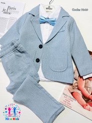 تصویر ست پوشاک پسرانه کت و شلوار مجلسی ترک ۴ تیکه 