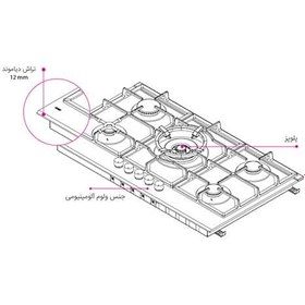 تصویر اجاق گاز رومیزی کن مدل لیناک S Can Linak S Gas Stove