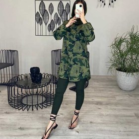 تصویر مانتو بهاره طرح دار آستین کش کد 215 