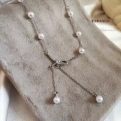 تصویر گردنبند مرواریدی استیل 