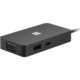 تصویر مبدل USB-C به HDMI / VGA / LAN / USB-C / USB-A مایکروسافت مدل Travel Hub 