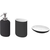 تصویر ست سرویس بهداشتی 3 پارچه ایکیا کد 40441619 - ذغالی 