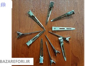 تصویر گیره مو فلزی کد K12 مجموعه 12 عددی تک سایز - بازار فوری 