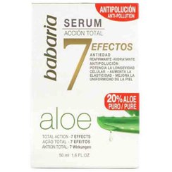 تصویر سرم آبرسان صورت باباریا مدل Aloe حجم 50 میلی لیتر Babaria 7 Efectos Aloe Serum For Face 50ml