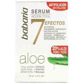 تصویر سرم آبرسان صورت باباریا مدل Aloe حجم 50 میلی لیتر Babaria 7 Efectos Aloe Serum For Face 50ml