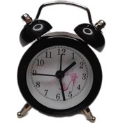 تصویر ساعت رومیزی فانتزی زنگ دار مشکی (5 سانتی) 