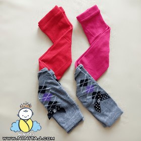 تصویر ساق جورابی دورنگ 1064 