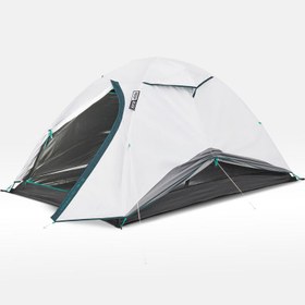 تصویر چادر کچوا 2 نفره - فرش اند بلک Quechua 2 Person Camping Tent - MH100 Fresh & Black 