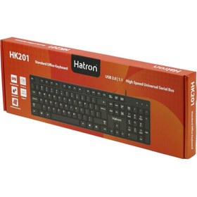 تصویر کیبورد باسیم هترون مدل HK201 Hatron HK201 Wired Keyboard