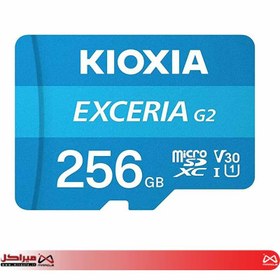 تصویر کارت حافظه‌ microSDHC کیوکسیا مدل EXCERIA کلاس 10 استاندارد UHS-I U1 سرعت 100MBps ظرفیت 256 گیگابایت به همراه آداپتور SD Kioxia Exceria LMEX1L256GG2 256GB UHS-I microSDXC Memory Card