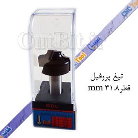 تصویر تیغ پروفیل نفوذی قطر 31.8 کارگیر 17.5 R(گردی لبه) 4.8 شفت 12 GOL 