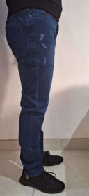 تصویر شلوار جین آبی سیر مدل راسته مردانه - 40 