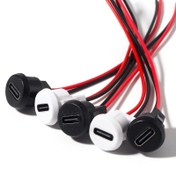 تصویر کانکتور مادگی تایپ C سیم دار گرد TYPE C CONNECTOR