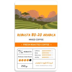 تصویر دانه قهوه میکس ۸۰ درصد روبوستا 