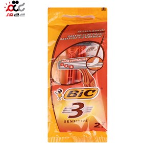 تصویر تیغ 3 لبه پوست حساس 3 عددی بیک Sensitive 3 Edges Disposable Blade 3 Bic