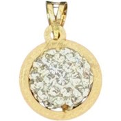 تصویر پلاک گردنبند طلا 18 عیار زنانه طرح گوی سواروسکی مدل PSG34 