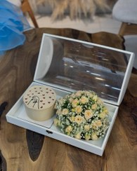 تصویر باکس گل و کیک تولد مردانه 