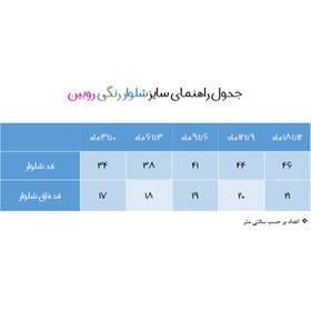 تصویر شلوار نوزادی روبین مدل رنگی کد 3 