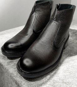 تصویر بوت مردانه تمام چرم 