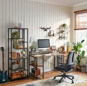 تصویر میز کامپیوتر چوب فلز مدل پریگون 