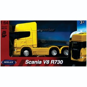تصویر ماکت کامیون اسکانیا V8 سایز 1/64 