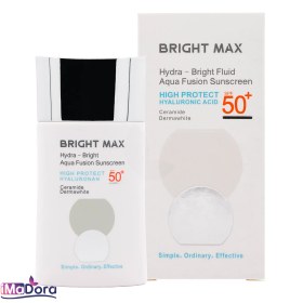 تصویر ضدآفتاب آکوا فیوژن SPF50 برایت مکس 50 میل Bright Max SPF50 Aqua Fusion Sunscreen Fluid 50 ml