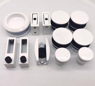 تصویر ست یراق کشویی حمومی 002 سیلور استیل ۳۰۴ با تسمه ۲ متری فابریک 