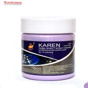 تصویر رنگ اکریلیک یاسی صدفی کارن حجم 250 گرمی Karen Acrilyc Pearl Jasmine, 250g