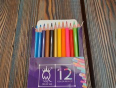 تصویر مداد رنگی مجموعه 12 عددی مدل ام کیو 