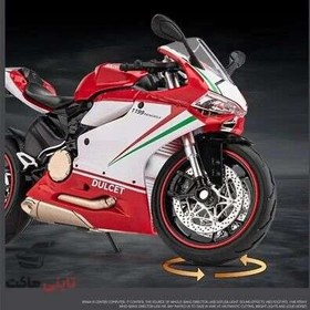 تصویر ماکت موتور دوکاتی پانیگال Ducati Panigale V4 سفید برند Double Horse 