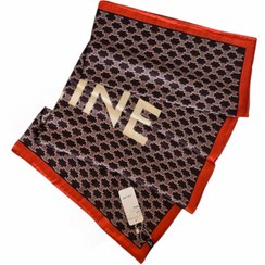 تصویر روسری ابریشم،طرح سلین،دور دست دوز 