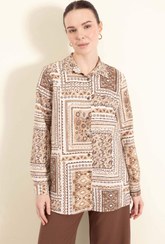 تصویر پیراهن زنانه قهوه ای دفکتو | E1627AX25SP Defacto 