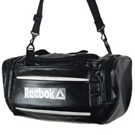 تصویر ساک ورزشی مردانه مشکی طرح چرم REEBOK Black men's sports bag with REEBOK leather design