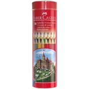 تصویر فابرکستل مداد رنگی 36 رنگ لوله ای فلزی قلعه Faber-Castell 36 Buntstifte Colour Pencils