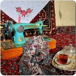 تصویر مگنت طرح چرخ خیاطی قدیمی کد WMG2705 