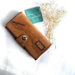 تصویر کیف پول چرم طبیعی شتر 