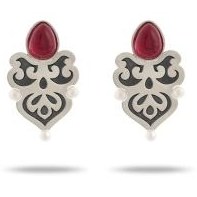 تصویر گوشواره لعبت با یاقوت 