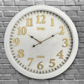 تصویر ساعت دیواری والار کد 601 - قهوه ای Walar wall clock code 601