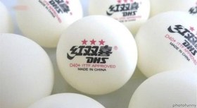 تصویر توپ سه ستاره 10 عددی دبل هپینس ا DHS Table Tennis Ball 3 Star DHS Table Tennis Ball 3 Star