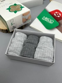 تصویر شورت اسلیپ مردانه کمرکش ملانژ نیکوتن پوش 