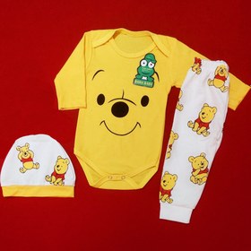 تصویر لباس نوزادی سه تیکه طرح پو ( سایز 1 ، 2 و 3 ) - ۱ 