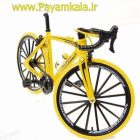 تصویر کیت ماکت فلزی دوچرخه کورسی - زرد 