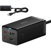 تصویر شارژر رومیزی باسئوس مدل GaN5 Pro ۴ پورت ظرفیت ۶۷ وات 