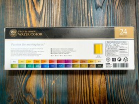 تصویر آبرنگ مانگیو ۲۴ رنگ نیمه 